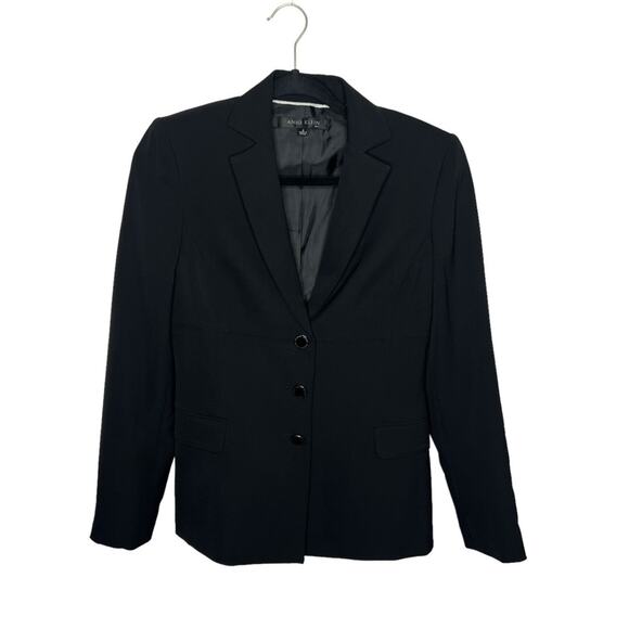 ANNE KLEIN / classic black structured blazer suit jacket / 4 - Picture 1 of 7